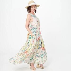 Summery Maxi Dress Multicolor Soft Women's Size XL